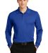 Sport Tek Long Sleeve Micropique Sport Wick Polo S in True royal front view