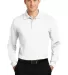 Sport Tek Long Sleeve Micropique Sport Wick Polo S White front view