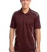 Sport Tek Vector Sport Wick Polo ST670 Maroon/White front view