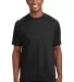 Sport Tek Dry Zone153 Short Sleeve Raglan T Shirt  in Black front view