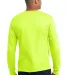 Port  Company Long Sleeve All American Tee USA100L Safety Green back view