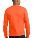 Port  Company Long Sleeve All American Tee USA100L Safety Orange back view