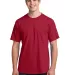 Port  Company All American Tee with Pocket USA100P Red front view