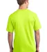 Port  Company All American Tee with Pocket USA100P Safety Green back view