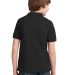Port Authority Youth Pique Knit Polo Y420 in Black back view