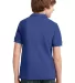 Port Authority Youth Pique Knit Polo Y420 Royal back view