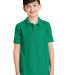 Port Authority Youth Silk Touch153 Polo Y500 in Kelly green front view