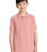 Port Authority Youth Silk Touch153 Polo Y500 in Light pink front view