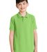 Port Authority Youth Silk Touch153 Polo Y500 in Lime front view