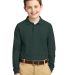 Port Authority Youth Long Sleeve Silk Touch153 Pol in Dark green front view