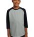 Sport Tek Youth PosiCharge153 Baseball Jersey YST2 Silver/Black front view
