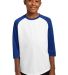 Sport Tek Youth PosiCharge153 Baseball Jersey YST2 White/Tr Royal front view