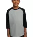 Sport Tek Youth PosiCharge153 Baseball Jersey YST2 in Silver/black front view
