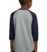 Sport Tek Youth PosiCharge153 Baseball Jersey YST2 Silver/Tr Navy back view