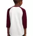 Sport Tek Youth PosiCharge153 Baseball Jersey YST2 in White/maroon back view
