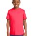 Sport Tek Youth Competitor153 Tee YST350 Hot Coral front view