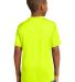 Sport Tek Youth Competitor153 Tee YST350 in Neon yellow back view