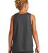 Sport Tek Youth PosiCharge Classic Mesh 8482 Rever in Iron grey/wh back view