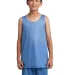 Sport Tek Youth PosiCharge Classic Mesh 8482 Rever Carolina Bl/Wh front view