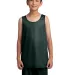 Sport Tek Youth PosiCharge Classic Mesh 8482 Rever Forest Grn/Wh front view