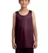 Sport Tek Youth PosiCharge Classic Mesh 8482 Rever Maroon/Wh front view