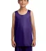 Sport Tek Youth PosiCharge Classic Mesh 8482 Rever Purple/Wh front view