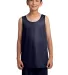 Sport Tek Youth PosiCharge Classic Mesh 8482 Rever True Navy/Wh front view