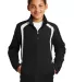 Sport Tek Youth Colorblock Raglan Jacket YST60 Black/White front view