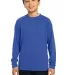 Sport Tek Youth Long Sleeve Ultimate Performance C True Royal front view