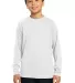 Sport Tek Youth Long Sleeve Ultimate Performance C White front view