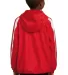 Sport Tek Youth Fleece Lined Colorblock Jacket YST True Red/White back view