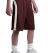 Sport Tek Youth Dry Zone153 Colorblock Short YT479 Maroon/White front view
