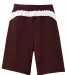 Sport Tek Youth Dry Zone153 Colorblock Short YT479 Maroon/White back view