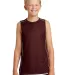 Sport Tek Youth PosiCharge Mesh153 Reversible Slee Maroon/White front view