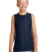 Sport Tek Youth PosiCharge Mesh153 Reversible Slee True Navy/Wht front view