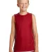 Sport Tek Youth PosiCharge Mesh153 Reversible Slee True Red/White front view