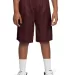 Sport Tek Youth PosiCharge Mesh153 Reversible Shor Maroon/White front view