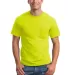 2300 Gildan Ultra Cotton Pocket T-shirt in Safety green front view
