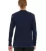 BELLA+CANVAS 3500 Mens Long Sleeve Thermal in Navy/ grey back view