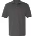 Jerzees 437M Jersey Sport Shirt with SpotShield in Black heather front view
