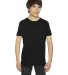 2201 American Apparel Unisex Youth Fine Jersey S/S BLACK front view
