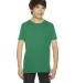 2201 American Apparel Unisex Youth Fine Jersey S/S KELLY GREEN front view