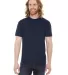 BB401 American Apparel Unisex Poly-Cotton Short Sl Navy front view