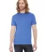 BB401 American Apparel Unisex Poly-Cotton Short Sl Heather Lake Blue front view