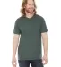 BB401 American Apparel Unisex Poly-Cotton Short Sl Heather Forest front view