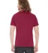 BB401 American Apparel Unisex Poly-Cotton Short Sl Heather Red back view