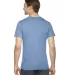 American Apparel TR401 Unisex Tri-Blend Track Tee Athletic Blue back view