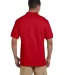 Gildan 3800 Ultra Cotton Pique Knit Sport Shirt in Red back view
