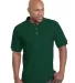 1000 Bayside Adult Cotton Pique Polo Forest Green front view