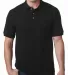 1000 Bayside Adult Cotton Pique Polo Black front view